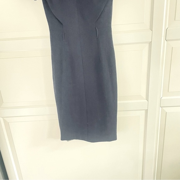 Charles Chang Lima Short Sleeve V-Neck Sheath Dress Deep Purple 26555 - Picture 12 of 13